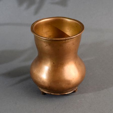 Sturdy Handmade Brass Panchpatra Holy Water Pot for Hindu Rituals