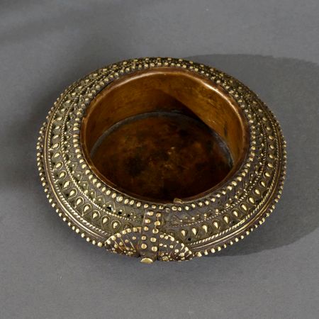 Dark Finish Handmade Brass Tribal Ashtray for Collection