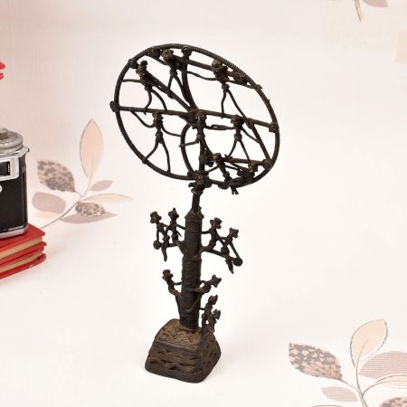 Handmade Vintage Brass Tribal Statue of Tree of Life for Decor