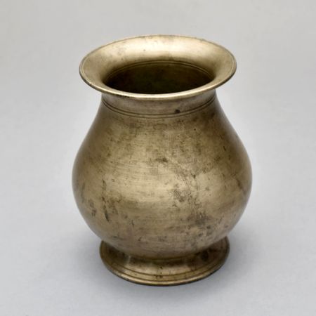 Vintage Finish Handcrafted Brass Holy Water Pot for Prayer Room