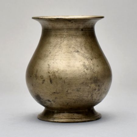 Vintage Finish Handcrafted Brass Holy Water Pot for Prayer Room