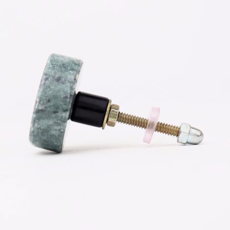 Round Teal Green Stone Dresser Knob