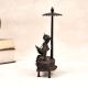 Handmade Dhokra Art Brass Statue of Two Man Playing Instrument