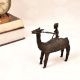 Handcrafted Vintage Brass Statue of Camel with Rider in Tribal Art