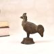 Handmade Vintage Brass Cock Statue in Dhokra Art for Decor