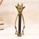 Tribal Vintage Folk Brass Iron Animal Head Figure for Decor