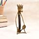 Handmade Vintage Folk Brass and Iron Figure with Animal Head