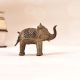 Handmade Jali Work Brass Elephant Statue in Tribal Art
