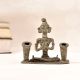 Tribal Art Incense Holder with Male Figure Made of Brass