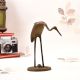Vintage Finest Brass Crane Bird Statue in English Art for Decor