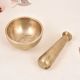 Indian Handcrafted Brass Pestle and Mortar in Vintage Finish