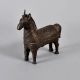 Dark Finish Handmade Tribal Brass Horse Statue in Bastar Art
