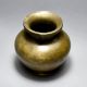Handmade Brown Vintage Brass Water Pot from South India
