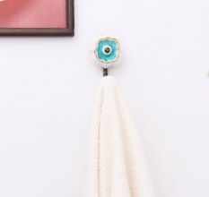 Sea Green Solid Gold Line Ceramic Hook In Antique Fitting