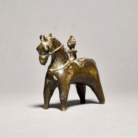 Tribal Art Beautiful Horse In Brass Material