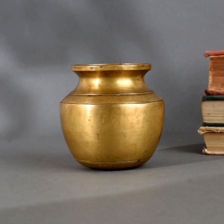 Traditional Brass Holy Water Pot Pooja Kalash for Rituals & Home Decor