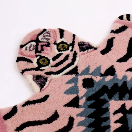 Small Rug Hand Tufted Woolen Mahee Majestic Tiger Rug