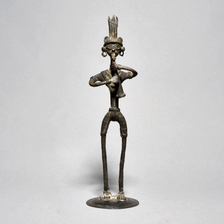 Folk Tribal Art Lord Krishna Playing Drums