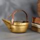 Vintage Brass and Copper Serving Pot Handcrafted Water Vessel with Handle and Spout