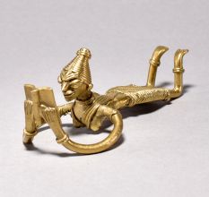 Tribal Woman Lying and Reading Figurine
