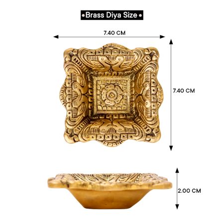 Brass Bird Puja Wick Oil Lamp