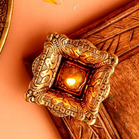 Brass Bird Puja Wick Oil Lamp