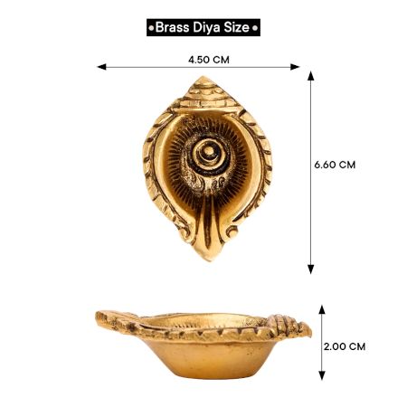 Conch Oil Lamp Diya Or Puja Lamps