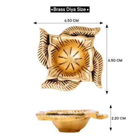 Traditional Brass Diya In Swastika Oil Lamp