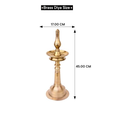 Shiny Used Oil Lamp Made of Brass