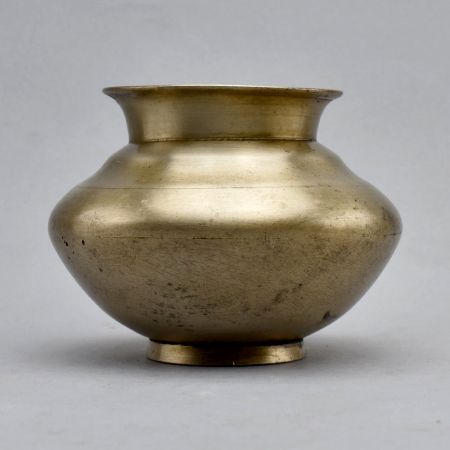 Elegant Vintage Brass Holy Water Pot for Rituals and Decor