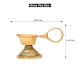Brass Lotus Shape Oil Lamp On Stand With Handle