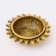 Hand crafted Sunflower Brass Oil Lamp