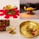 Handmade Brass Leaf Shaped Oil Lamp