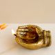 Engraved Design Two Hands Brass Diya Oil Lamp