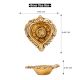 Brass Heart Shaped Oil Lamp Diya