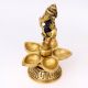 Brass Dancing Ganesha Five Wicks Oil Lamps Or Diyas