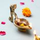 Brass Indian Peacock Holding Diya Diwali Decoration