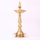Golden Brass Oil Lamp with Lingam on Top