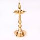 Golden Brass Oil Lamp with Lingam on Top