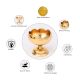 Golden Brass Flower Shape Lamp Diya for Decoration