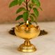 Golden Brass Flower Shape Lamp Diya for Decoration