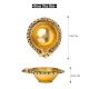 Floral Round Brass Oil Lamp Diya