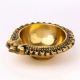 Floral Round Brass Oil Lamp Diya