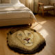 Handcrafted Woolen Lion Face Rug – Animal Design Floor Carpet