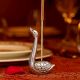 Silver Brass Swan Decorative Incense Holder Paper weight