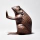 Elegant Metal Frog Sitting Figurine - English Art