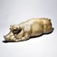 English Art Pig Sitting Brass Decor Figurine