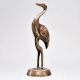 Vintage Brass Bird with Long Beak and Legs Crane in 20th Century English Art