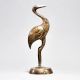 Vintage Brass Bird with Long Beak and Legs Crane in 20th Century English Art