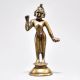 Vintage Brass Hindu Goddess Radha Standing Statue
